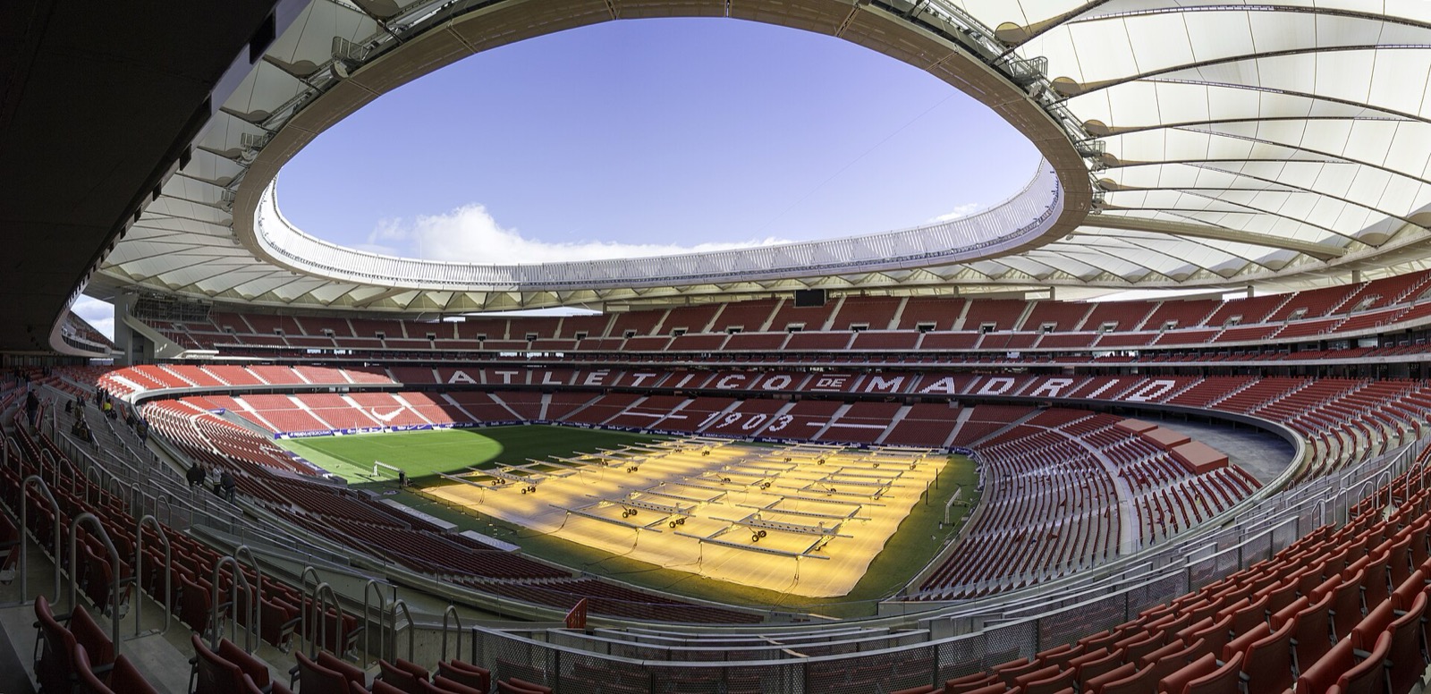 The Riyadh Air Metropolitano, home of Atlético Madrid, in eastern Madrid