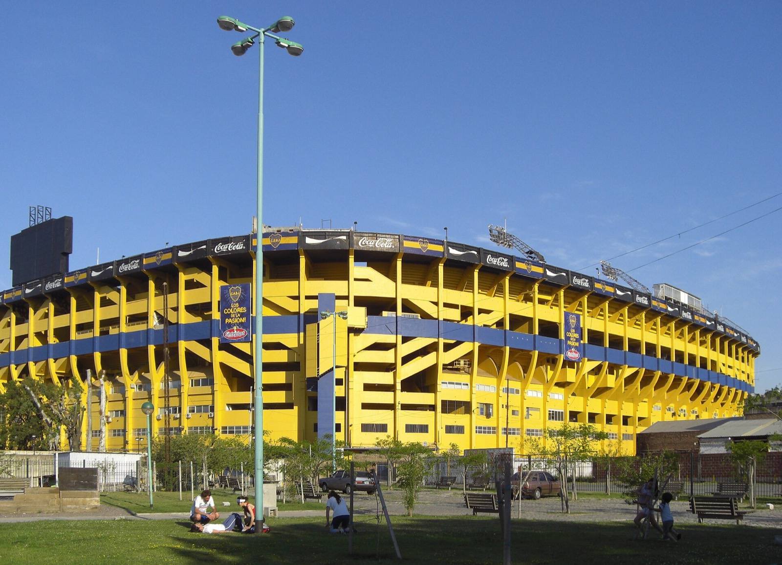 La Bombonera, home of Boca Juniors, in the La Boca barrio of Buenos Aires